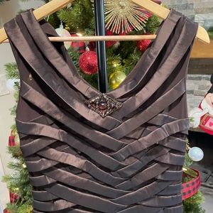 KM collection brown dress